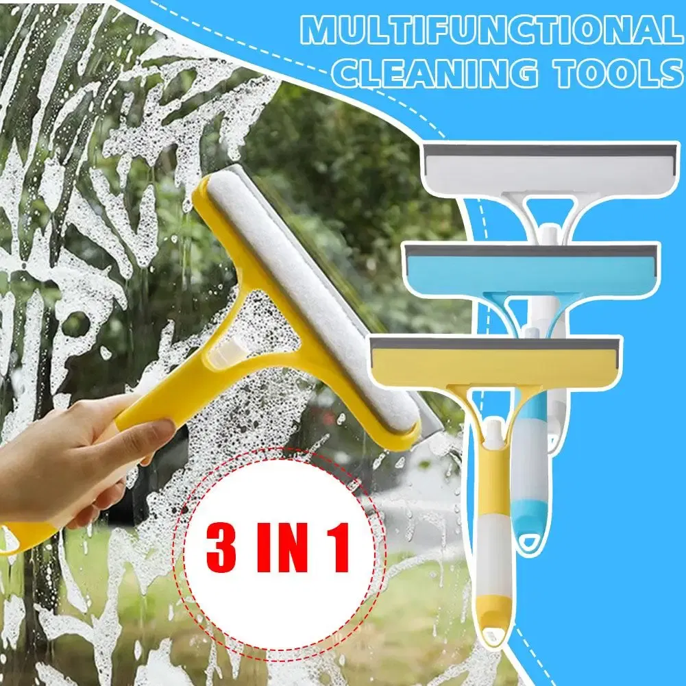 Color: Army Green, Ships From: CHINA - 3 In 1 Glass Cleaning With Spray Bottle Wipe Shower Tool Multi-Purpose Screen Windshield Door Cleaner Car Clean Window Clea X0A4 - Image 3