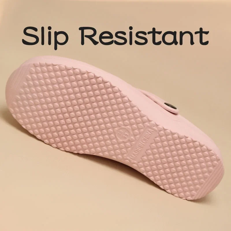 Color: SKY BLUE, Shoe Size: 34.5 - High Quality Scrub Shoes Non-slip Dentist Nursing Clogs Healthcare Service Work Slippers Soft Operating Room Protective Clogs - Image 5