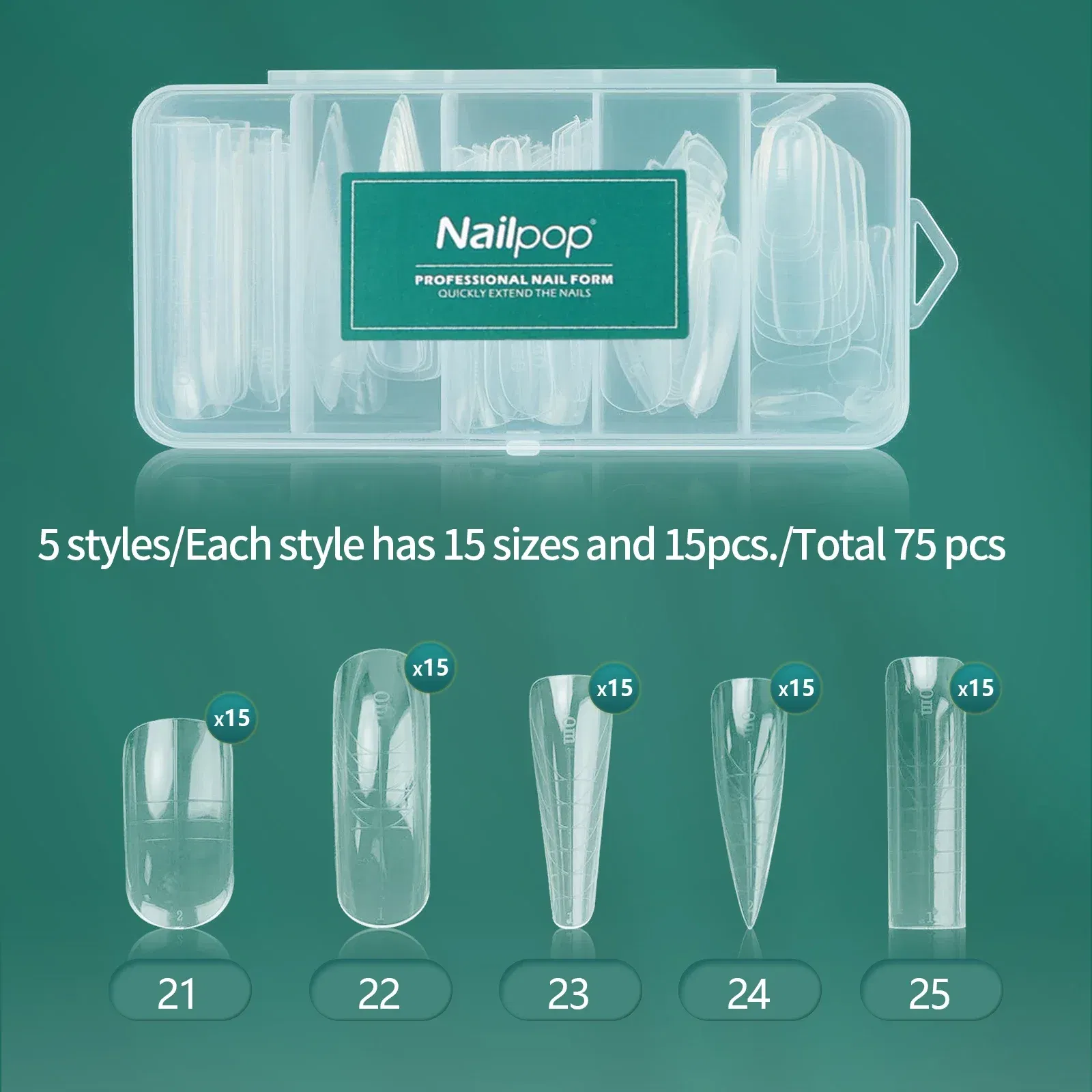 Color: plum - Nailpop Colorful Dual Form Nail Molds 75/288/360 Pcs Multiple Shapes for Gel Extensions Reusable for Professional and Home Use