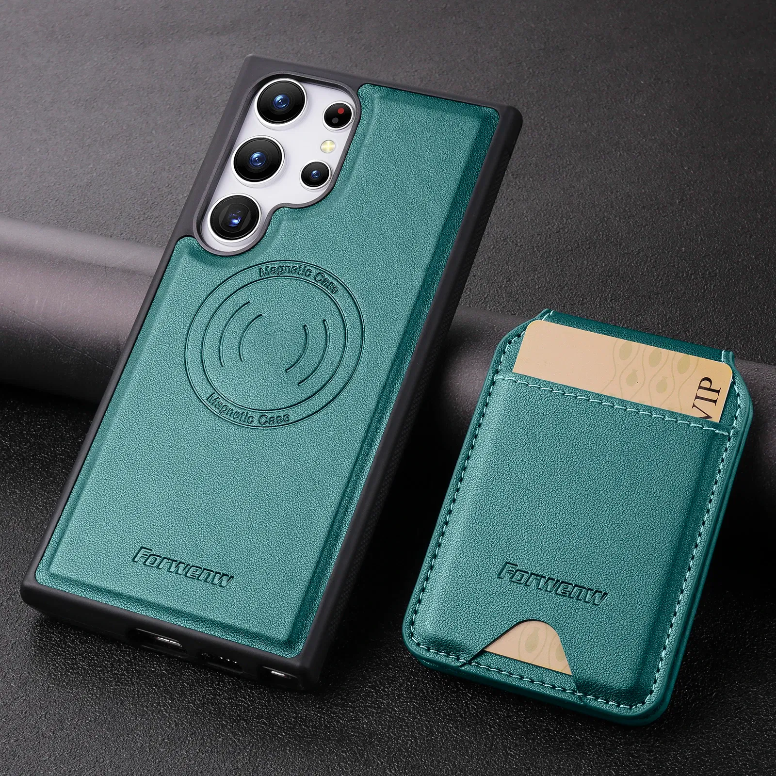 Color: WHITE, Compatibility by Model: Galaxy Note20 Ultra - Leather Case For Samsung Galaxy A16 A36 A56 A55 A35 A15 A25 S25 S24 Ultra S23 S22 Plus + 2 in 1 Detachable Vertical Wallet Cover - Image 6