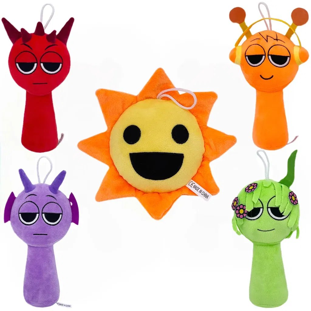 Color: LightCoral - Sprunki Plush Toys Sprunki Incredibox Plushie Sprunki Soft Game Cartoon Pillow Kids Birthday Gifts Stuffed Dolls Christmas Gift - Image 2