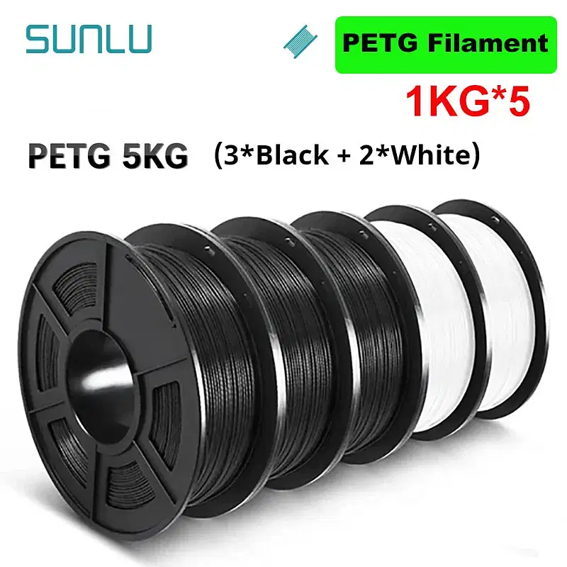 Color: Tran-Orange, Ships From: CHINA - Top 5KG 3D PLA/PETG/PLA PLUS/Clear Filament 1.75mm 5Roll 1KG 3D Printer Neatly Wound 3D Filament for 3D Printer& 3D Pen
