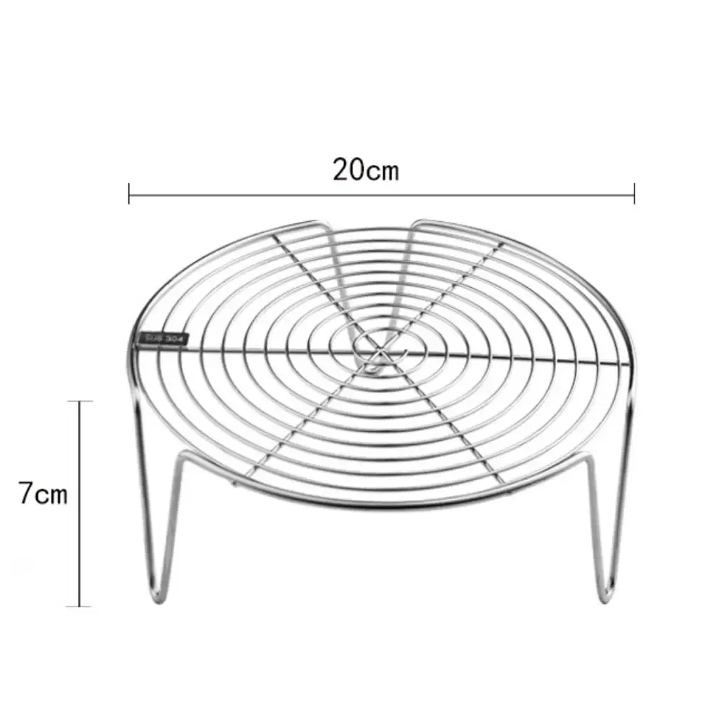Color: Orange - 304 Stainless Steel Steamer Rack Multifunction Pot Steaming Tray Dumplings Eggs Grill Stand Kitchen Tableware Cooking Utensils