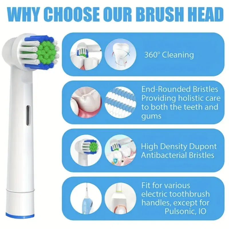 Color: Orange - Compatible with Oral B electric toothbrush head p2/4000/3757/d12/3766 Braun replacement head universal - Image 5
