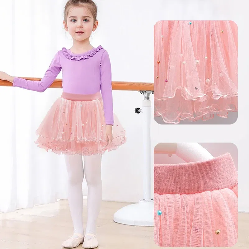 Color: Pink, Kid Size: 4T - 2pcs Lilo Stitch Summer Girls Outfits Cartoon T-shirt and Tutu Skirt Princess Clothes Suit Children Birthday Clothing Sets - Image 4