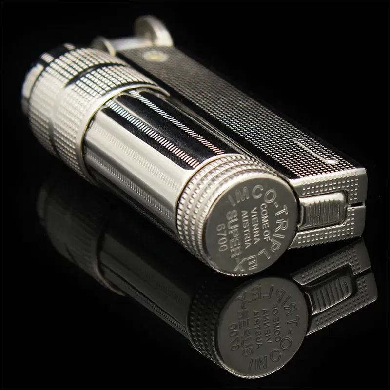 Color: PURPLE - Original IMCO Lighter Old Gasoline Flint Lighter Windproof Stainless Steel Cigarette Petrol Oil Lighter Inflated Gadgets Man - Image 3