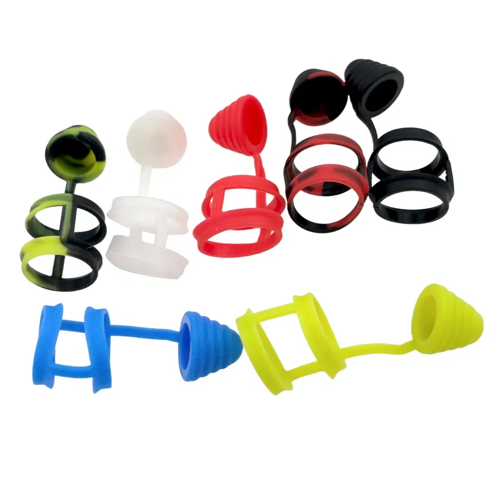 Color: Pink - 810 Silicone Rubber Band Fat Bubble Glass Ring Dust Cap Covers for 810 Drip Mouthpiece - Image 5