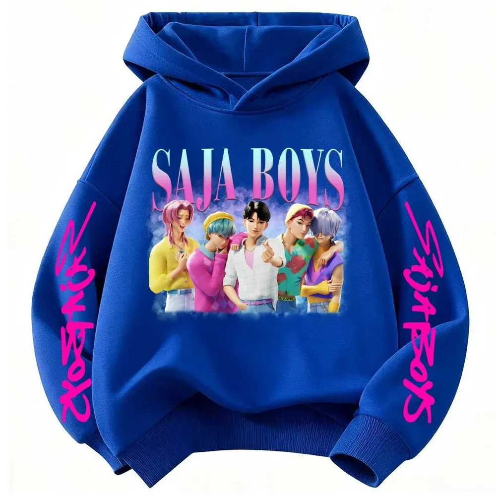 Color: black, Kid Size: 5 - k-pop sajaboys  Christmas Kpop Witch Hunt Group Autumn/Winter Cartoon Hoodie Set for Boys, Girls & Kids ?&raquo;?