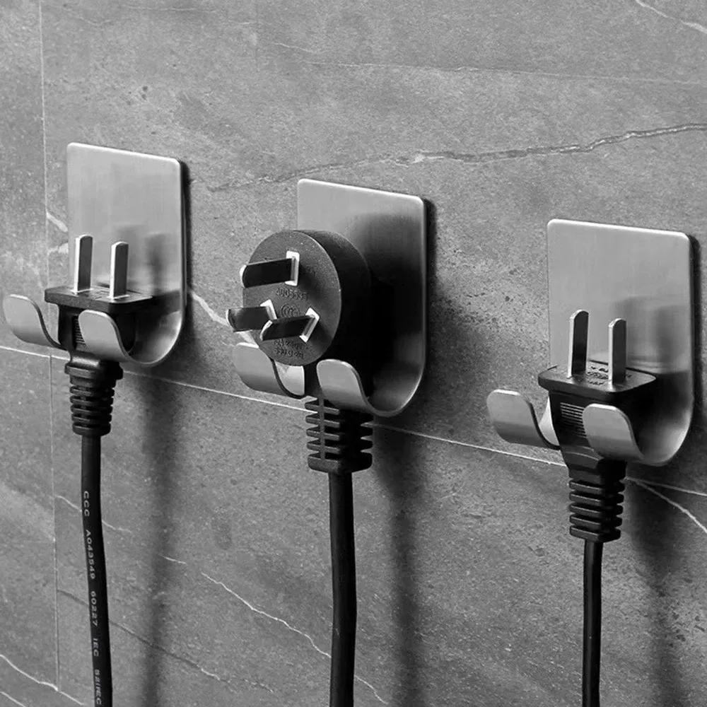 Color: DARK GRAY - Punch-free Razor Holder, Storage Hook, Space Aluminum Multi-purpose Bathroom Accessories - Image 5
