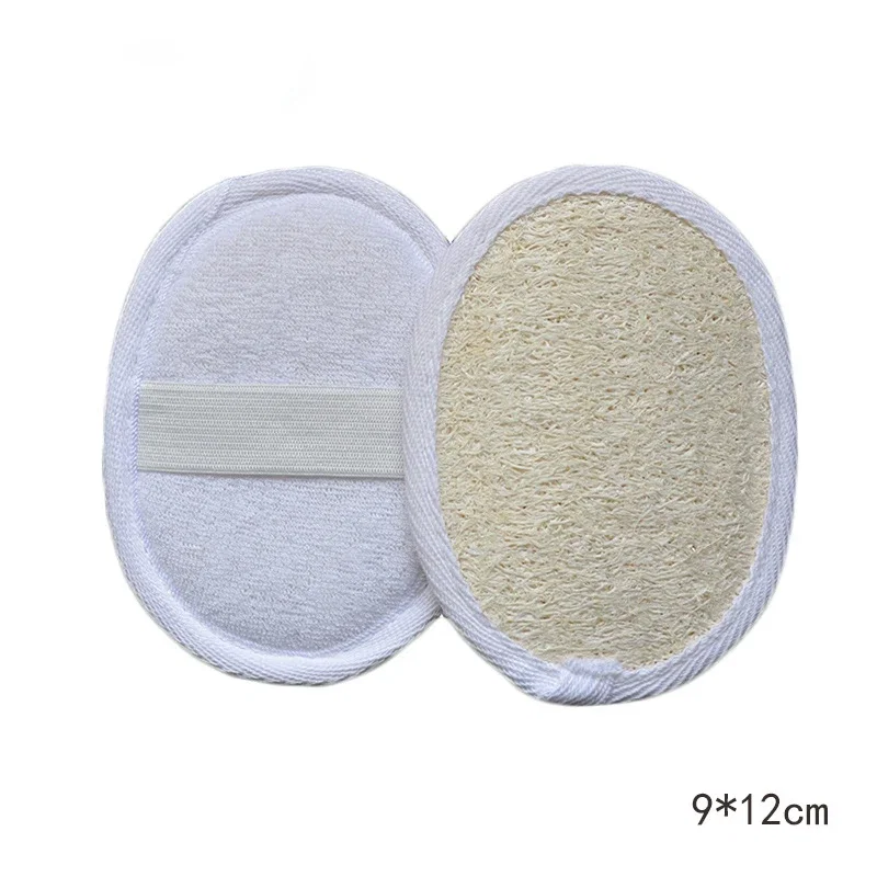Color: black - Natural Loofah Sponge Bath Shower Rub Bath Shower Wash Body Pot Sponge Scrubber Durable Healthy Massage Brush