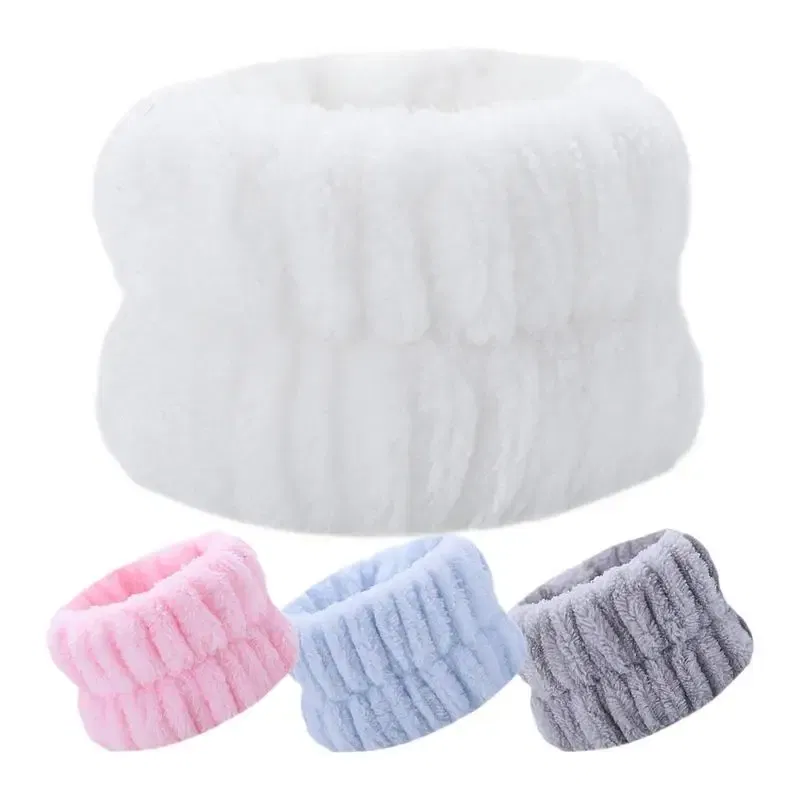 Color: GRAY, Ships From: CHINA - 2pc Wrist Washing Belt Soft Microfiber Towel Wristbands For Washing Face Water Absorption Washing Prevent Wetness Wrist Washband - Image 6