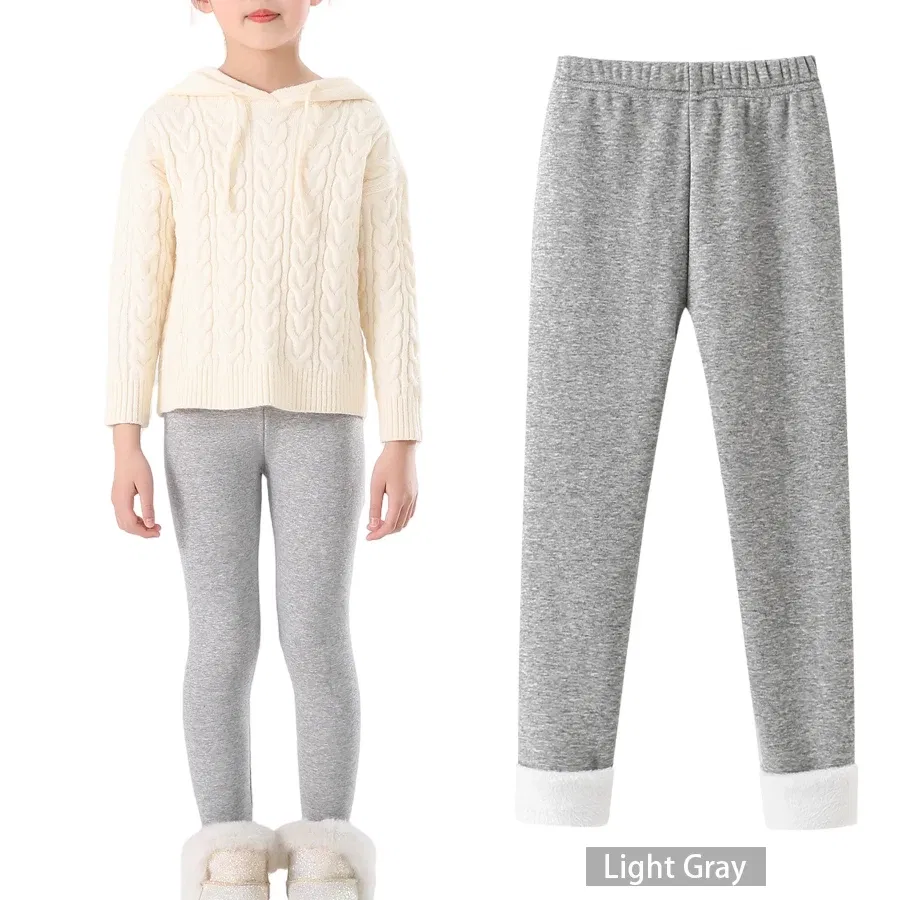 Color: GRAY, Size: 80, Ships From: CHINA - SheeCute Girls Winter Warm Pants Kids Fleece Lined Leggings for 3-11 Years SCW7101